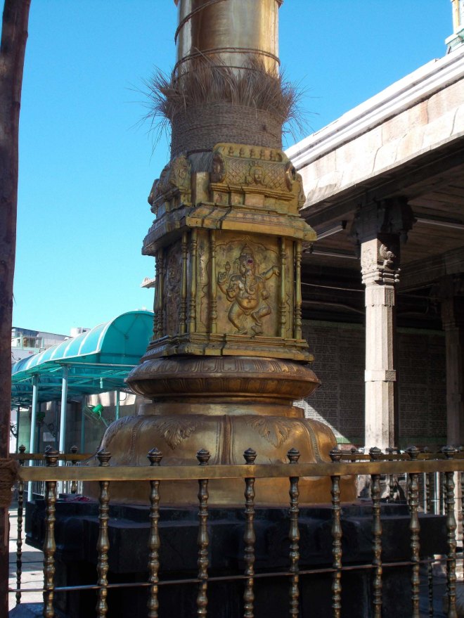 Bottom detail of the flagmast outside the main shrine