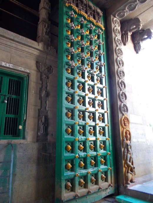 Gopuram door with bells