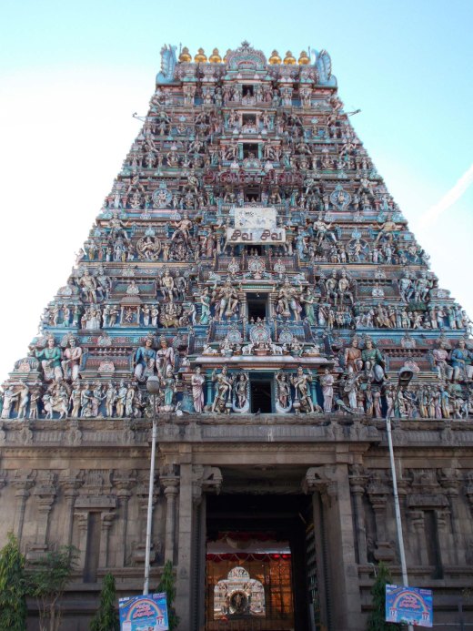 The top view of the gopuram